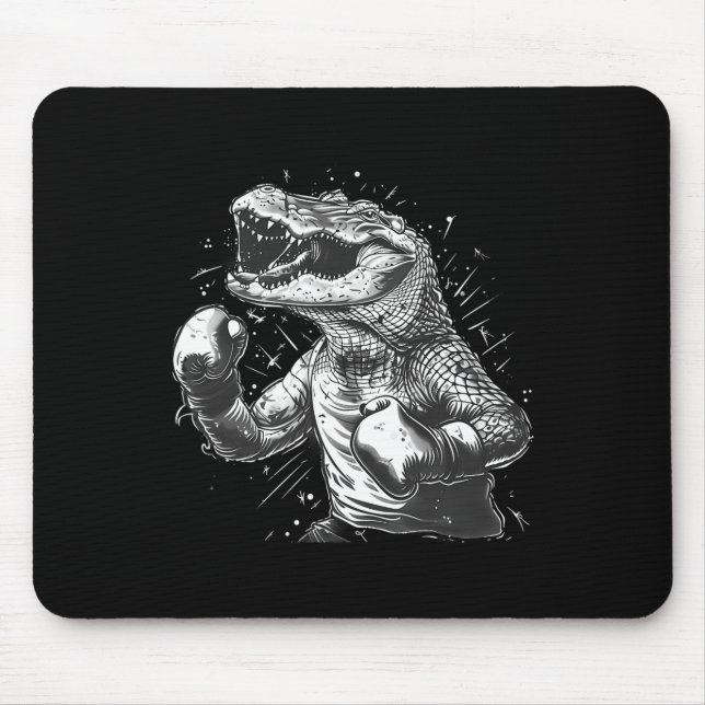 Boxer Octopus Lover Ocean Sea Creature Kickboxing  Mouse Pad (Front)