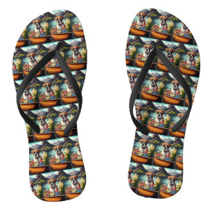 Boxer on a Paddle: A Scenic Adventure Thongs