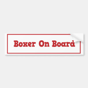 Boxer On Board Bumper Sticker