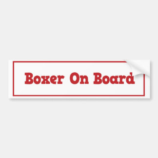 Boxer On Board Bumper Sticker