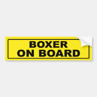 Boxer on Board Bumper Sticker