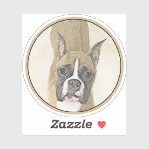 Boxer Painting - Cute Original Dog Art