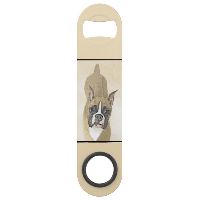 Boxer Painting - Cute Original Dog Art (Front)