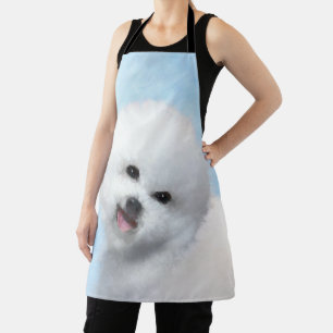 Boxer Painting - Cute Original Dog Art Apron