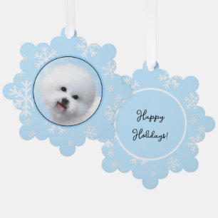 Boxer Painting - Cute Original Dog Art Tree Decoration Card