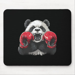 Boxer Panda With Boxing Gloves Kickboxing Funny Bo Mouse Pad