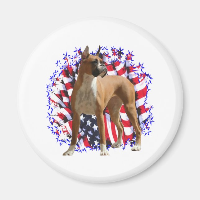 Boxer Patriot Magnet (Front)