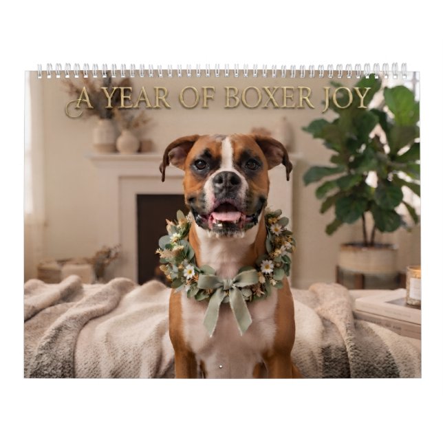 Boxer Paws & Joy: A Year-Long Calendar (Cover)
