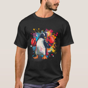Boxer Penguin With Boxing Gloves Kickboxing Funny T-Shirt