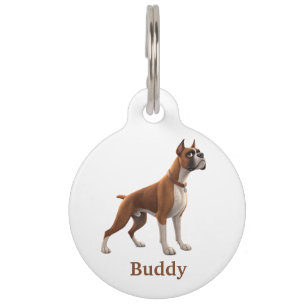 Boxer Personalise Pet Tag