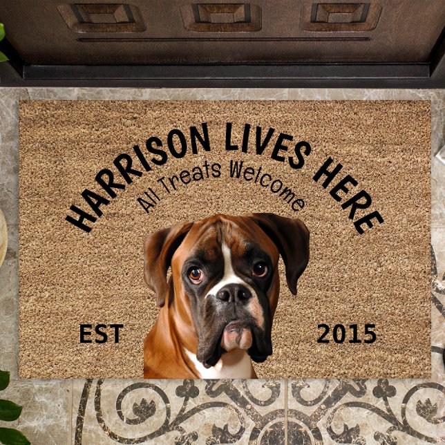 Boxer Personalised Dog Lover Doormat (Creator Uploaded)