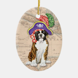 Boxer Pirate Ceramic Tree Decoration