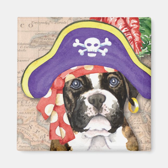 Boxer Pirate Magnet (Front)
