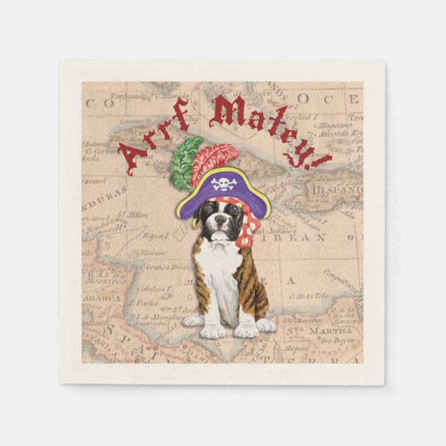 Boxer Pirate Napkin (Front)