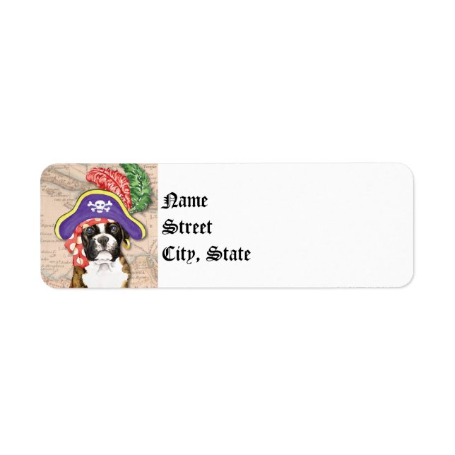 Boxer Pirate Return Address Label (Front)