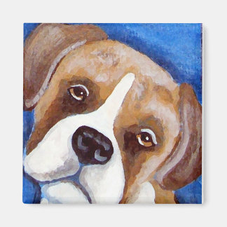 Boxer Portrait Magnet