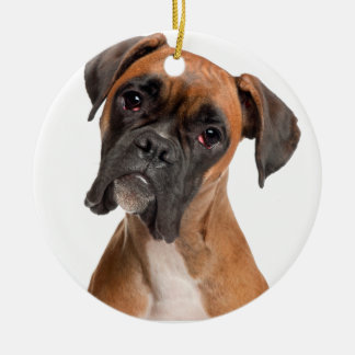 Boxer Puppy Ceramic Tree Decoration