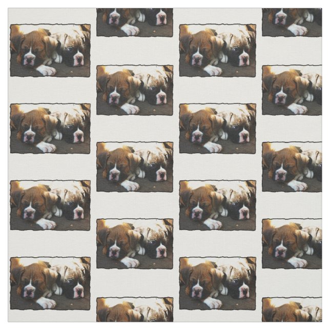 Boxer puppy Custom Fabric (Swatch)