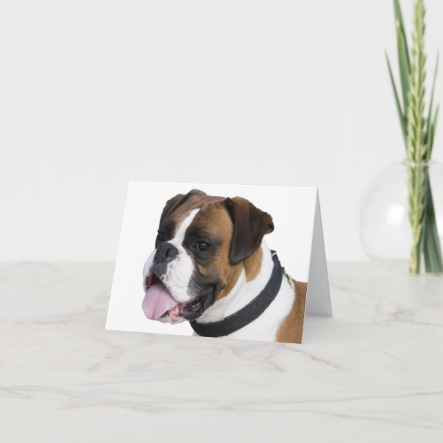 Boxer Puppy Dog Blank Notecard (Front)