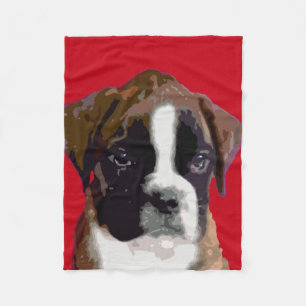 Boxer puppy fleece blanket