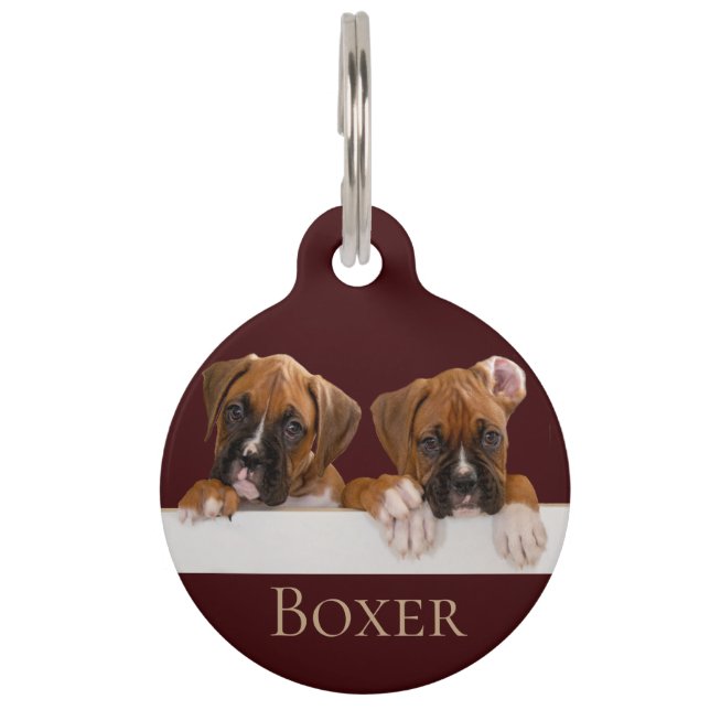 Boxer Puppy Pet Tag (Front)