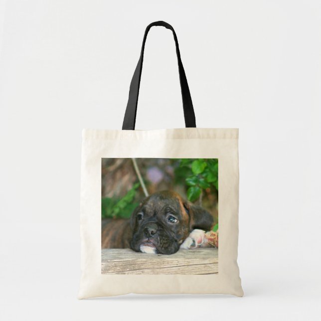 Boxer puppy tote bag (Front)