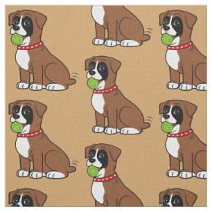 Boxer Puppy with Tennis Ball Fabric