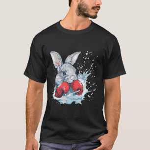 Boxer Rabbit With Boxing Gloves Kickboxing Funny B T-Shirt