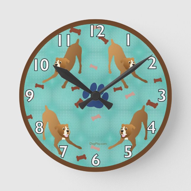 Boxer Round Clock (Front)