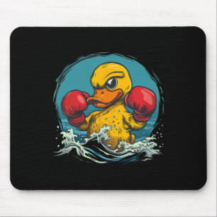 Boxer Rubber Duck With Boxing Gloves Kickboxing Fu Mouse Pad