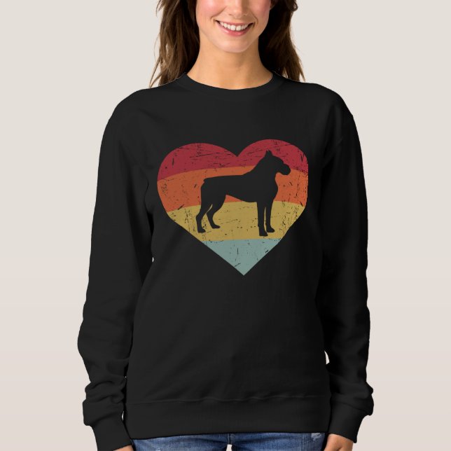 Boxer s Men Women  Boxer  Dog Vintage Sweatshirt (Front)