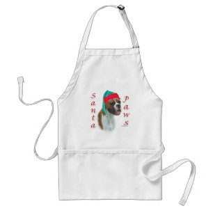 Boxer Santa Paws Standard Apron