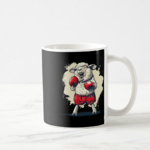 Boxer Sheep With Boxing Gloves Kickboxing Funny Bo Coffee Mug