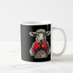 Boxer Sheep With Boxing Gloves Kickboxing Funny Bo Coffee Mug
