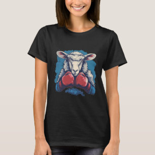 Boxer Sheep With Boxing Gloves Kickboxing Funny Bo T-Shirt