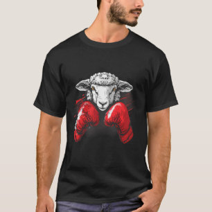 Boxer Sheep With Boxing Gloves Kickboxing Funny Bo T-Shirt