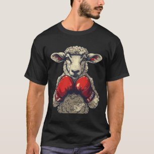 Boxer Sheep With Boxing Gloves Kickboxing Funny Bo T-Shirt