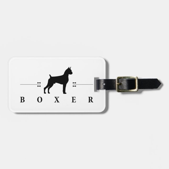 Boxer silhouette -2- luggage tag (Front Horizontal)