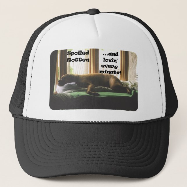 Boxer:  Spoiled Rotten Trucker Hat (Front)