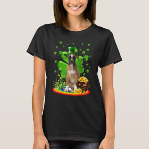 Boxer St Patricks Day Lover Irish Shamrock Dog Lov T-Shirt