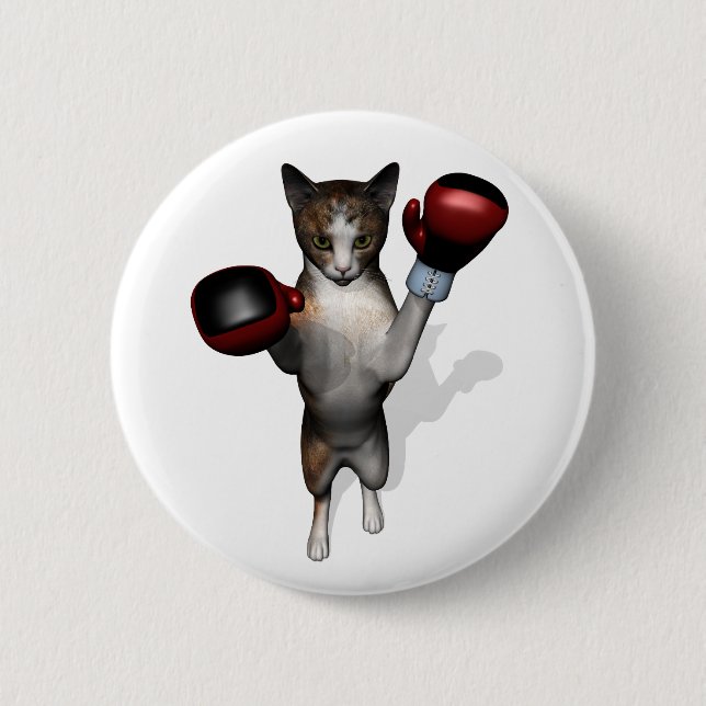 Boxer Tabby 6 Cm Round Badge (Front)