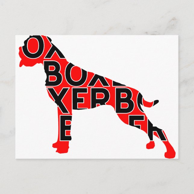 Boxer Text Hund Dog Postcard (Front)