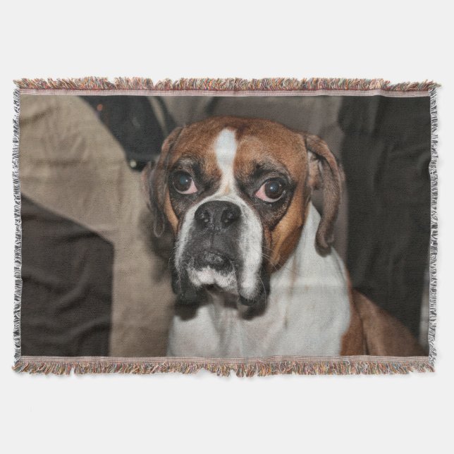 Boxer Throw Blanket (Front)