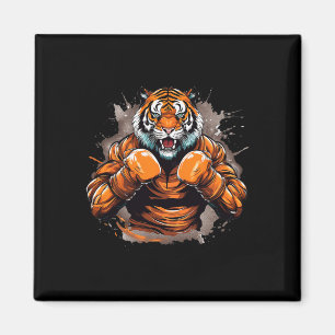 Boxer Tiger Funny Boxing Tiger Graphic Men Women K Magnet