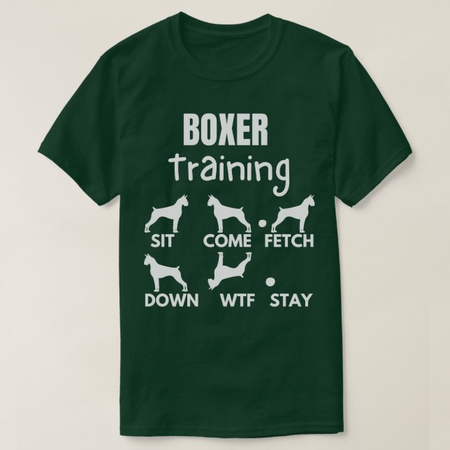 Boxer Training Boxer Dog Tricks 2 T-Shirt (Design Front)