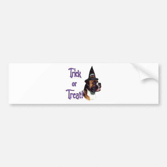 Boxer Trick Bumper Sticker (Front)