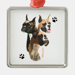 Boxer Trio Metal Tree Decoration