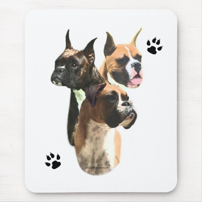 Boxer Trio Mouse Pad (Front)