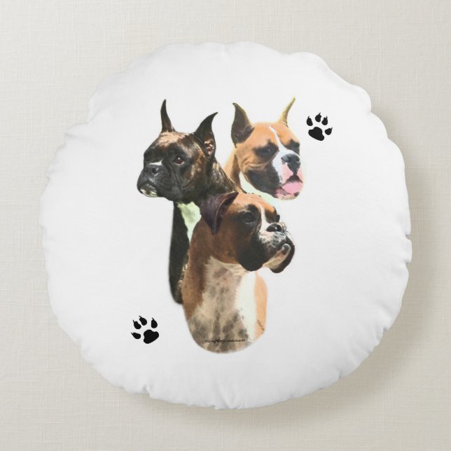 Boxer Trio Round Cushion (Front)