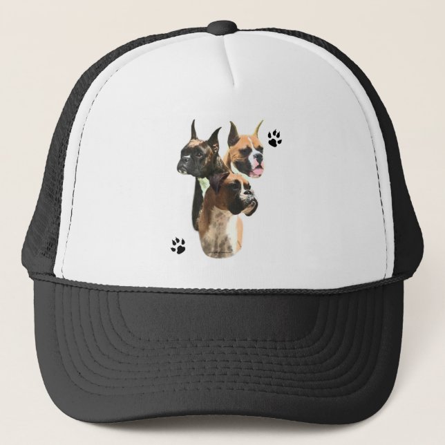 Boxer Trio Trucker Hat (Front)